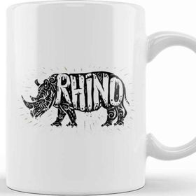 Baskı Dükkanı Dabbing Rhino Rhinoceros Dab Animal 02 Kupa Bardak