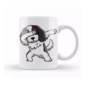 Baskı Dükkanı Dabbing Tricolor Cavalier King Charles Spaniel Kupa Bardak