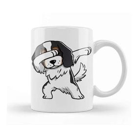 Baskı Dükkanı Dabbing Tricolor Cavalier King Charles Spaniel Kupa Bardak