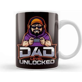 Baskı Dükkanı Dad Level Unlocked Daddy Gamer Newborn Baby Children Father Kupa