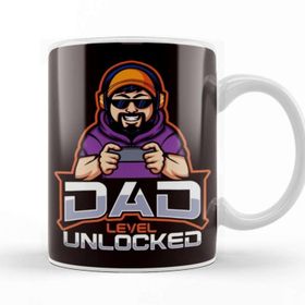 Baskı Dükkanı Dad Level Unlocked Daddy Gamer Newborn Baby Children Father Kupa
