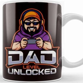 Baskı Dükkanı Dad Level Unlocked Daddy Gamer Newborn Baby Children Father Kupa