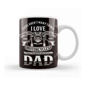 Baskı Dükkanı Dad Motorcycle Biker Father Daddy Papa Poppa Stepdad Husband Kupa