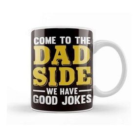 Baskı Dükkanı Dad Side Good Jokes Father Papa Dad Daddy Poppa Stepdad Kupa Bardak