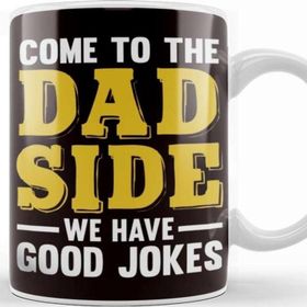 Baskı Dükkanı Dad Side Good Jokes Father Papa Dad Daddy Poppa Stepdad Kupa Bardak
