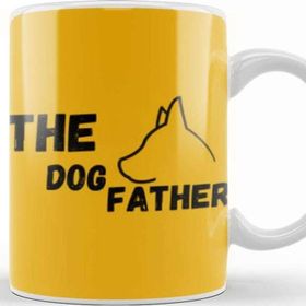 Baskı Dükkanı Dad the Dogfather Funny Cute Dog Father Dad Owner Pet Doggo Pup Fun Humor Kupa