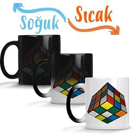 Baskı Dükkanı Dado 3D Zeka Küpü Sihirli Porselen Kupa