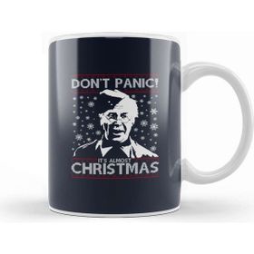 Baskı Dükkanı Dads Army Dont Panic Christmas Knit Pattern Kupa