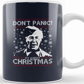 Baskı Dükkanı Dads Army Dont Panic Christmas Knit Pattern Kupa