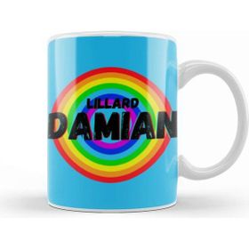 Baskı Dükkanı Damian Lillard Basketball Gifts Vintage Retro Rainbow Quotes For Boys And Dad Kupa