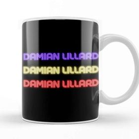 Baskı Dükkanı Damian Lillard Basketball Gifts Vintage Retro Rainbow Quotes For Boys And Dad Kupa