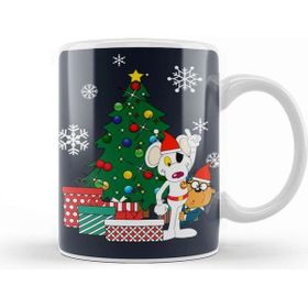 Baskı Dükkanı Danger Mouse and Penfold Around the Christmas Tree Kupa Bardak
