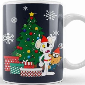 Baskı Dükkanı Danger Mouse and Penfold Around the Christmas Tree Kupa Bardak
