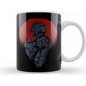 Baskı Dükkanı Dark Arts Red Moon Robot Fighter Kupa