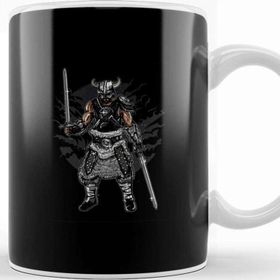 Baskı Dükkanı Dark Viking And Swords Motif Kupa