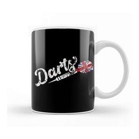 Baskı Dükkanı Darts Uk Great Britain Flag Dart Player Dartboard Bullseye Kupa Bardak