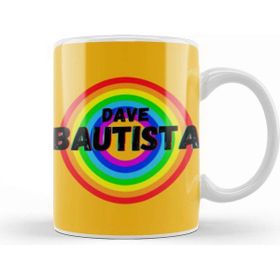 Baskı Dükkanı Dave Bautista Vintage Retro Rainbow Style Warriors Design Wrestlers Gift Kupa