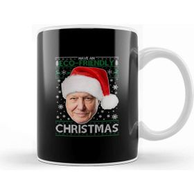 Baskı Dükkanı David Attenborough Have An Eco Friendly Christmas Knit Kupa Bardak