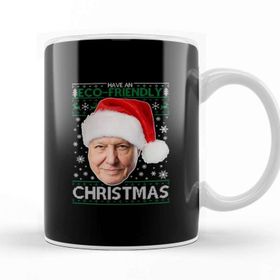 Baskı Dükkanı David Attenborough Have An Eco Friendly Christmas Knit Kupa Bardak