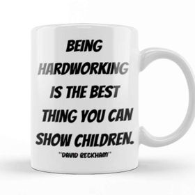 Baskı Dükkanı David Beckham Quotes Gift Vintage Retro Rainbow Style Kupa Bardak