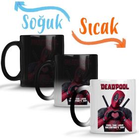 Baskı Dükkanı Deadpool 01 Sihirli Porselen Kupa