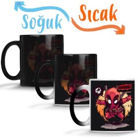 Baskı Dükkanı Deadpool 01 Sihirli Porselen Kupa