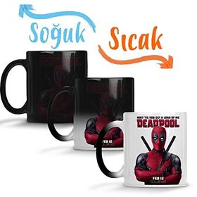 Baskı Dükkanı Deadpool 02 Sihirli Porselen Kupa