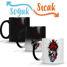 Baskı Dükkanı Deadpool 05 Sihirli Porselen Kupa