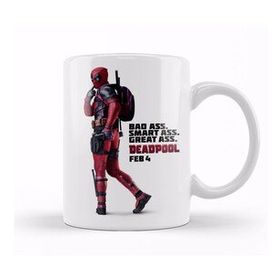 Baskı Dükkanı Deadpool Badass Smartass Greatass Funny Joke Deadpool Parody 01 Kupa