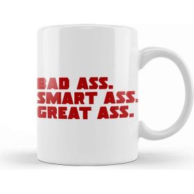 Baskı Dükkanı Deadpool Badass Smartass Greatass Funny Joke Deadpool Parody 02 Kupa