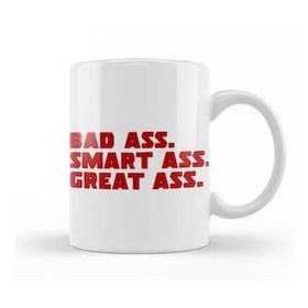 Baskı Dükkanı Deadpool Badass Smartass Greatass Funny Joke Deadpool Parody 02 Kupa