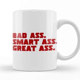 Baskı Dükkanı Deadpool Badass Smartass Greatass Funny Joke Deadpool Parody 02 Kupa