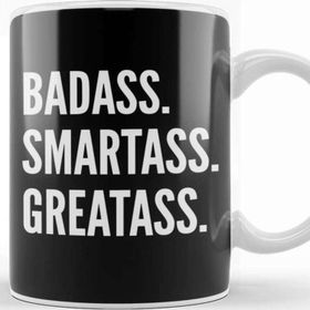 Baskı Dükkanı Deadpool Badass Smartass Greatass Funny Joke Deadpool Parody 04 Kupa