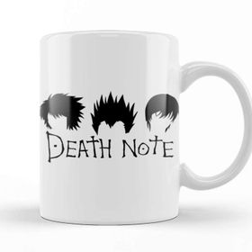 Baskı Dükkanı Death Note Death Head Beyaz Porselen Kupa Bardak