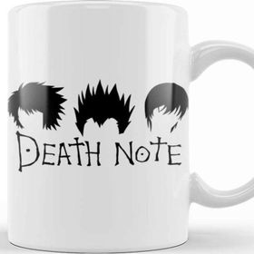 Baskı Dükkanı Death Note Death Head Beyaz Porselen Kupa Bardak