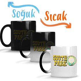 Baskı Dükkanı Death Note South Park Sihirli Porselen Kupa