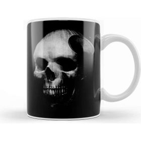 Baskı Dükkanı Death Skull Beyaz Porselen Kupa Bardak