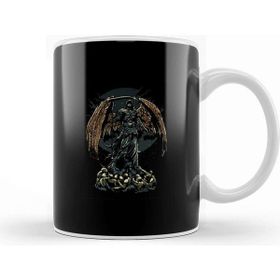 Baskı Dükkanı Death The Grim Reaper Wings Beyaz Porselen Kupa Bardak