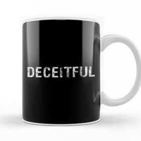 Baskı Dükkanı Deceitful Slogan Tee Beyaz Porselen Kupa Bardak