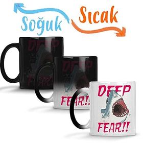 Baskı Dükkanı Deep Fear Sihirli Porselen Kupa