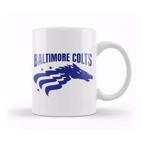 Baskı Dükkanı Defunct Baltimore Colts Cfl Football 1995 Beyaz Porselen Kupa Bardak