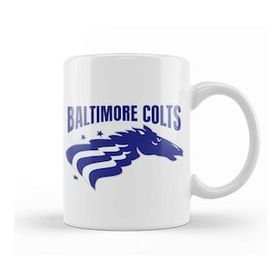 Baskı Dükkanı Defunct Baltimore Colts Cfl Football 1995 Beyaz Porselen Kupa Bardak