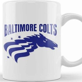 Baskı Dükkanı Defunct Baltimore Colts Cfl Football 1995 Beyaz Porselen Kupa Bardak