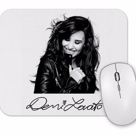 Baskı Dükkanı Demi Lovato B w Autografada Mouse Pad