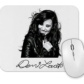Baskı Dükkanı Demi Lovato B w Autografada Mouse Pad