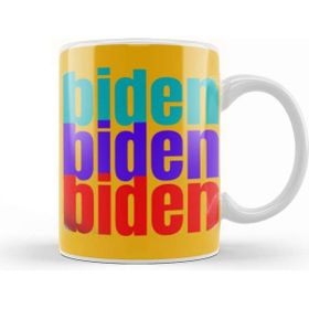 Baskı Dükkanı Democrat Biden Election Vintage Retro Rainbow Style Kupa