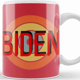 Baskı Dükkanı Democrat Biden Election Vintage Retro Rainbow Style Kupa