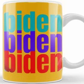 Baskı Dükkanı Democrat Biden Election Vintage Retro Rainbow Style Kupa