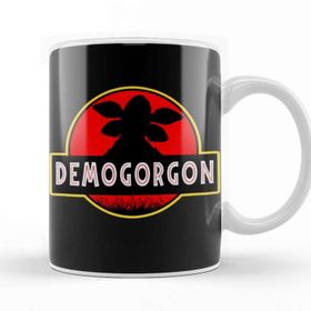 Baskı Dükkanı Demogorgon Jurassic Park Stranger Things Beyaz Porselen Kupa Bardak
