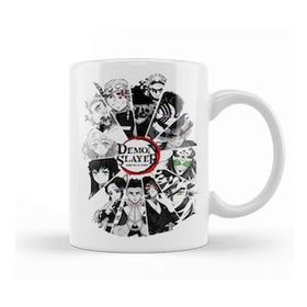 Baskı Dükkanı Demon Slayer All Characters Black and White Kupa